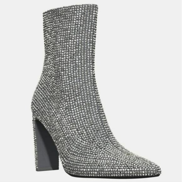 ZARA RHINESTONE HEELED ANKLE BOOTS - Picture 12 of 14